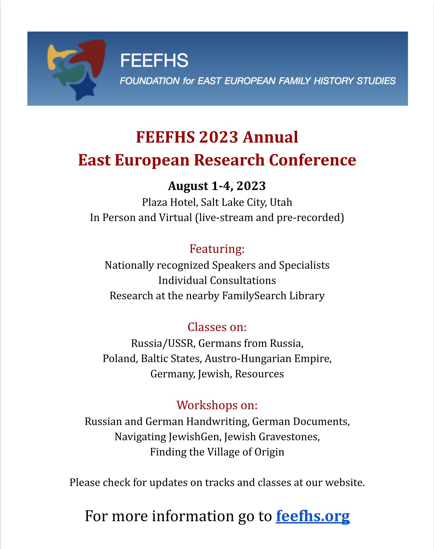2023 Conference Flyer
