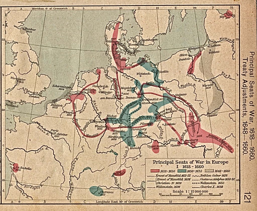 Seats of War from 1618 to 1660