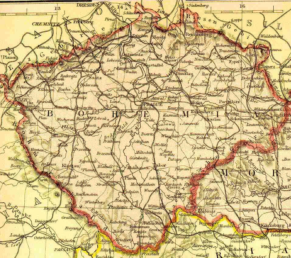 From Blackie & Sons Atlas (Edinburgh, 1882), Scale: 1:2,700,000 (or one inch = about 42 miles)