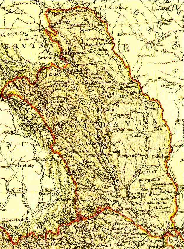 From Blackie & Sons Atlas (Edinburgh, 1882), Scale: 1:3,200,000 (or one inch = about 50 miles)