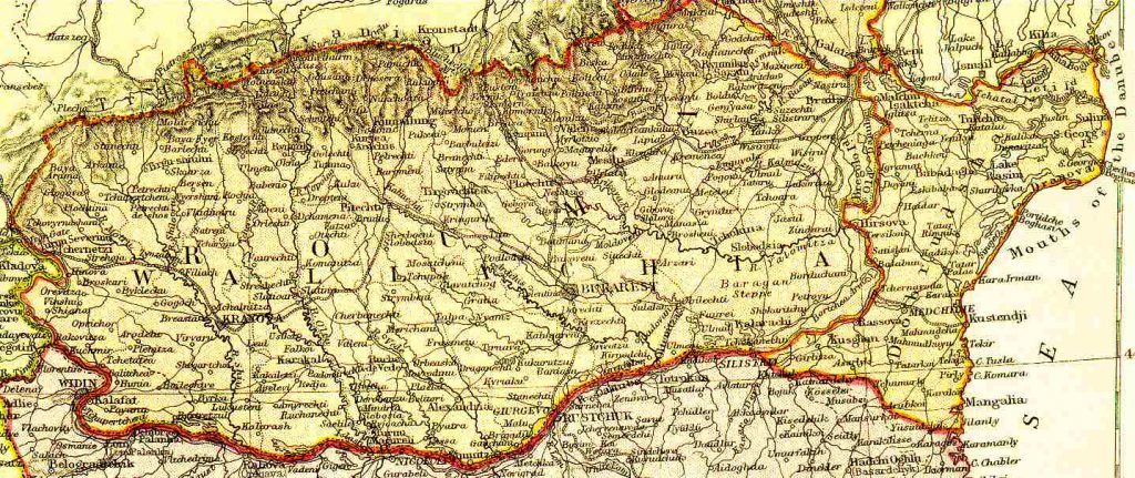 From Blackie & Sons Atlas (Edinburgh, 1882), Scale: 1:3,200,000 (or one inch = about 50 miles)